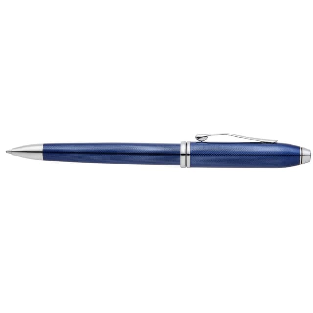 Cross Townsend Cobalt Blue Etched/Chrome Trim Ballpoint