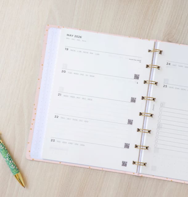 Filofax 2026 A5 Refill Planner Confetti Rose Quartz