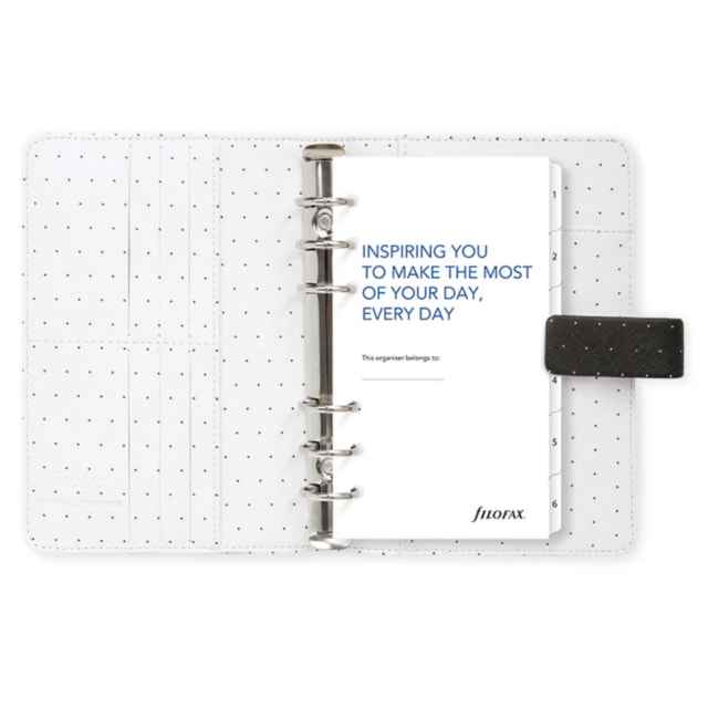 Filofax Personal Organiser Moonlight Black