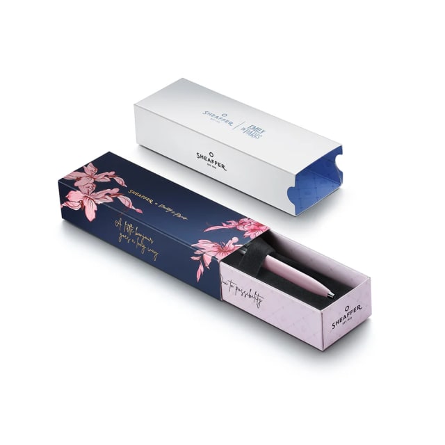 Sheaffer Emily in Paris Sentinel Pink/Chrome Heart Clip Ballpoint