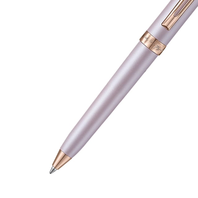Sheaffer Emily in Paris Prelude Mini Pastel Pink Ballpoint Pen and PVD Rose Gold Trims with Heart Emblem and Swarovski Crystal