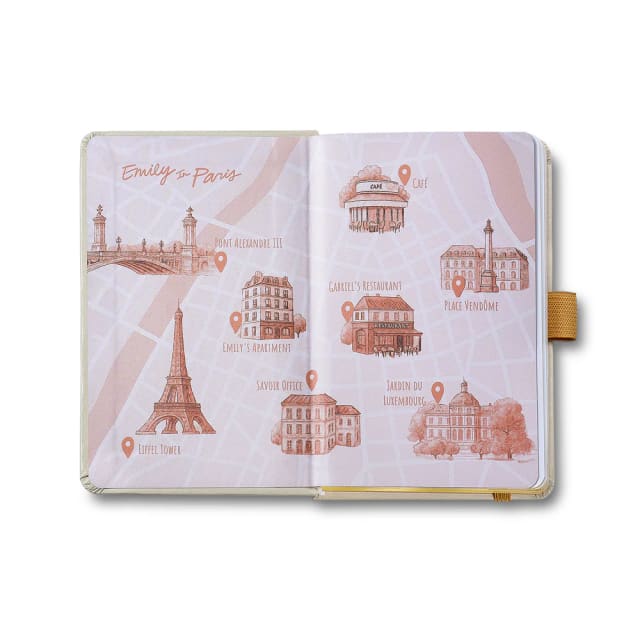 Sheaffer Emily in Paris Small Journal 90 GSM Ink Friendly Paper with Embossed Eiffel Tower - Beige