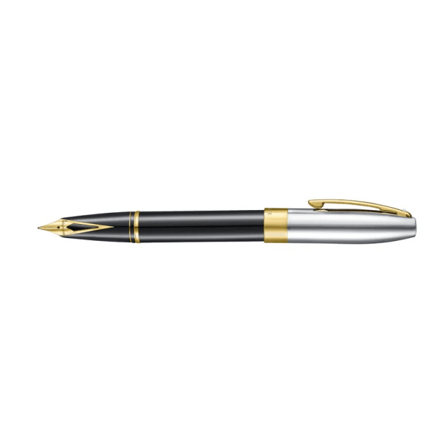 Sheaffer Legacy Black/Chrome 14K Gold Trim M Fountain Pen