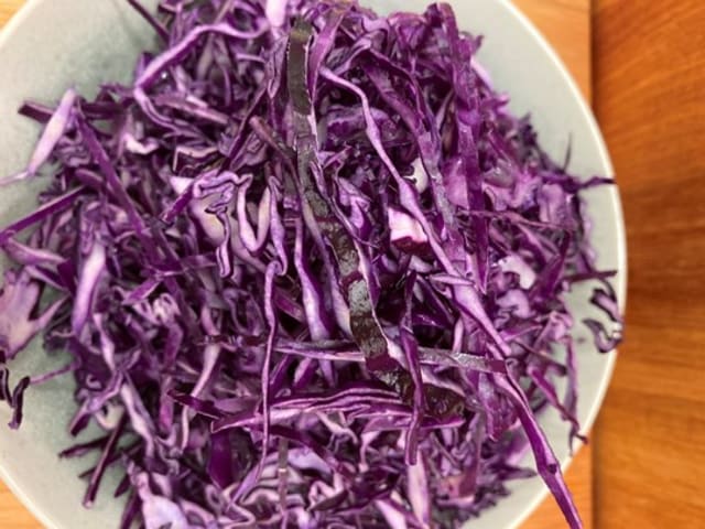 Cabbage - Red (shredded) 1Kg