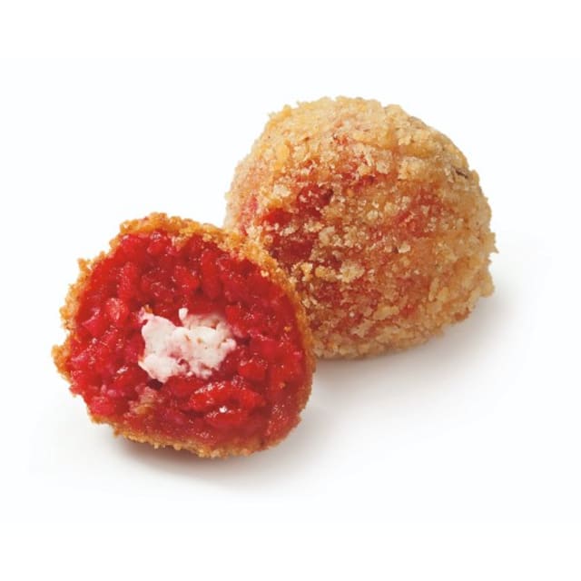 Beetroot & feta arancini
