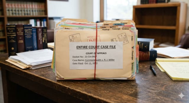 A Court of Appeals case file held by the National Archives