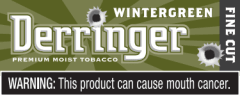 Derringer Smokeless. Vendor Tag Sheet. Fine Cut Wintergreen