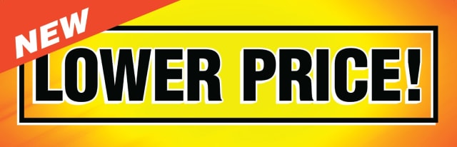Large Lower Price Sticker. 16" x 5"