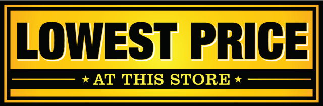 Large Lowest Price Sticker. 16" x 5"