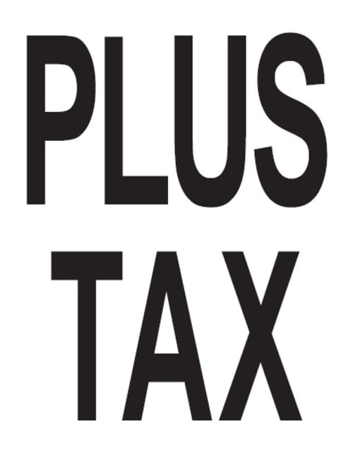5" PLUS TAX LABEL SHEET