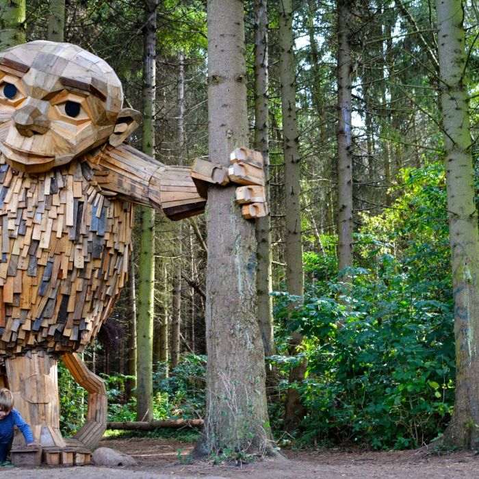 Recycle Wood Sculptures by Thomas Dambo
