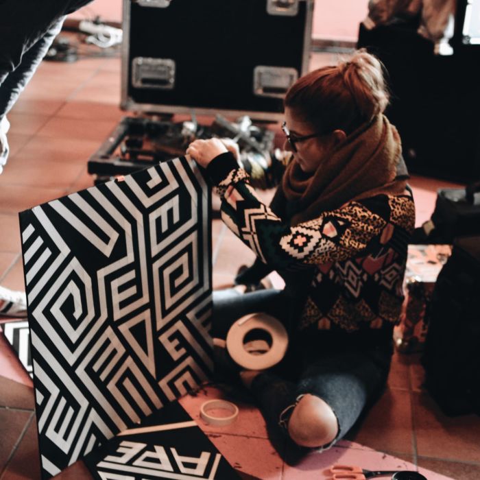 Tape Art and Videomapping by TurboTape 3000