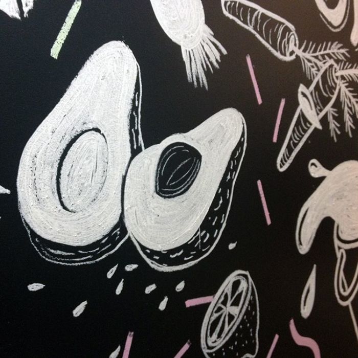 Food related lettering by Vikunia