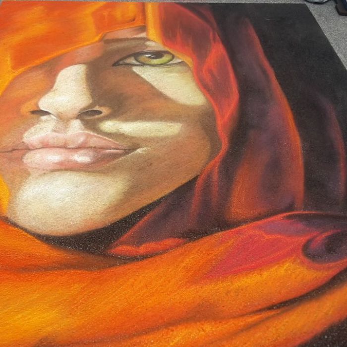 Straßenmalerei und Bürgersteig Kreide Kunst von Melina Berg