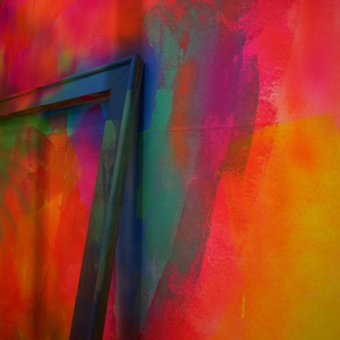 Installation with painting by Carolina Amaya - Camaya