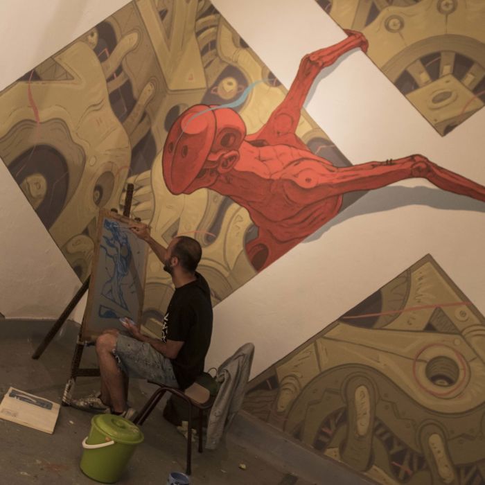 Indoor murals by Mots