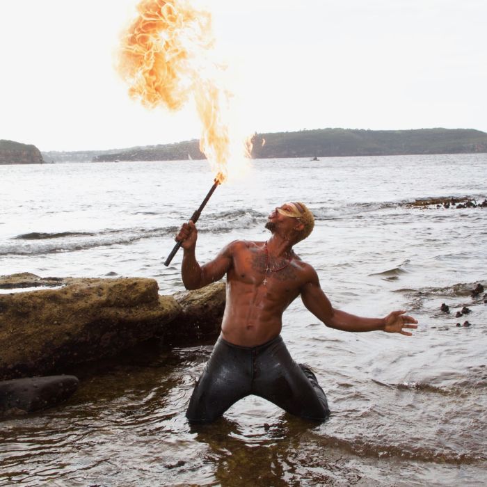Fire dance show by Munetsi Showman