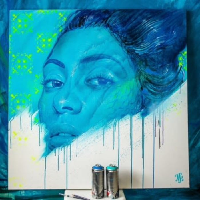 Painting portraits on canvas von Thiago Valdí
