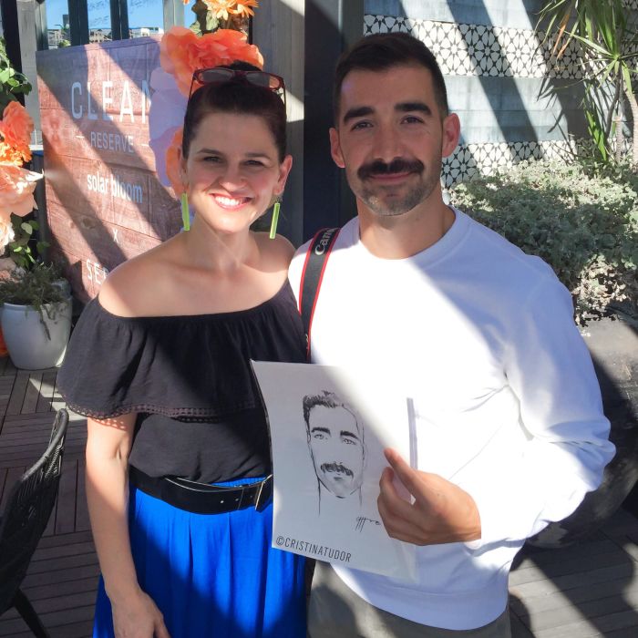 LIVE EVENT PORTRAIT PAINTING por CRISTINA TUDOR