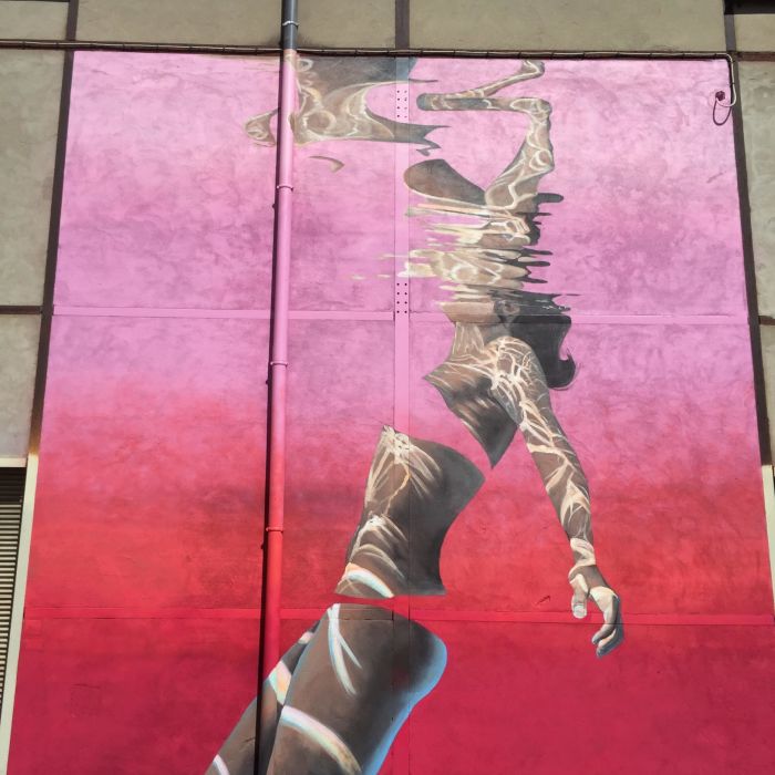 Colorful mural by Amanda Arrou-Tea