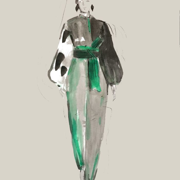 Editorial Fashion Illustration by Ana Mirpuri