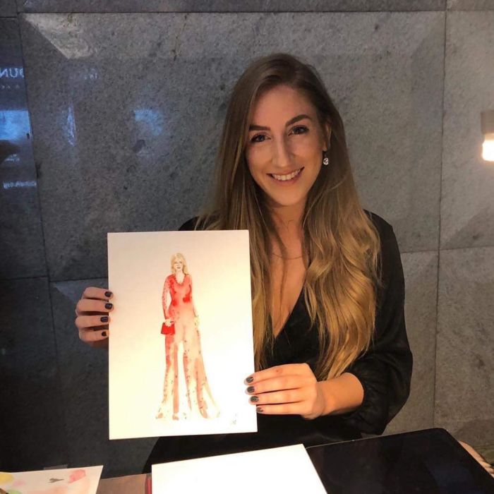 Watercolour Live Fashion Drawing by Ana Mirpuri