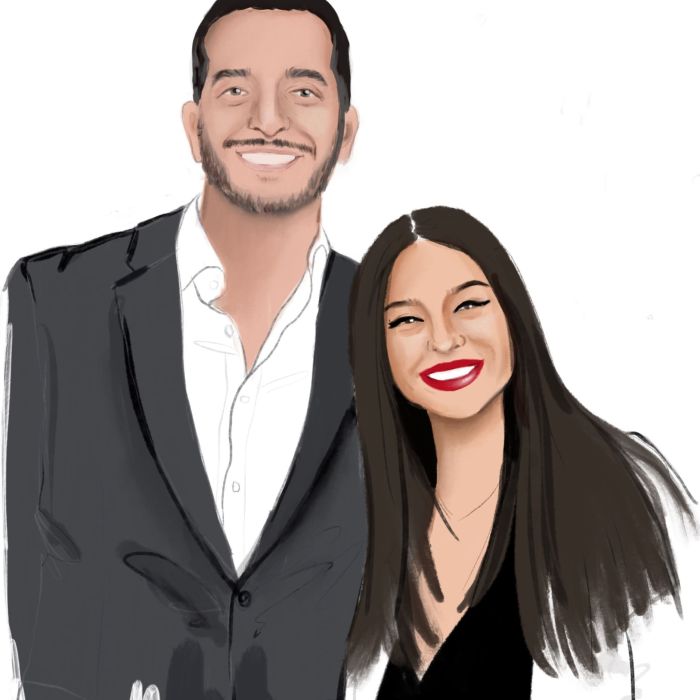 Portrait Drawing by Photograph por Ana Mirpuri