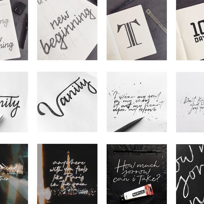 Lettering / calligraphy artworks por Margarita Fray / frayart