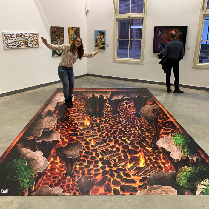 Digital 3D street art by Rianne te Kaat