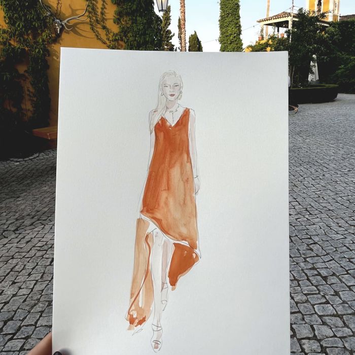 Fashion Watercolour Live Drawing por Ana Mirpuri