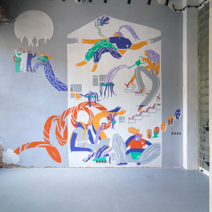 Mural painting by Anastasia Stročkova