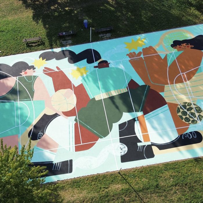 Floor/Court Mural von Land of Júlia / Júlia Mota Albuquerque