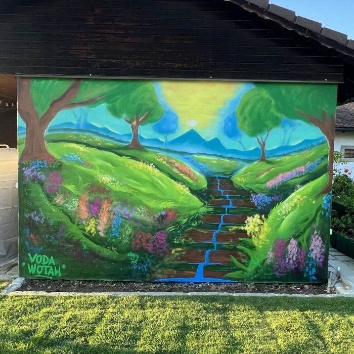 Custom Hand-Painted Interior Exterior Spaces por VODAWOTAH