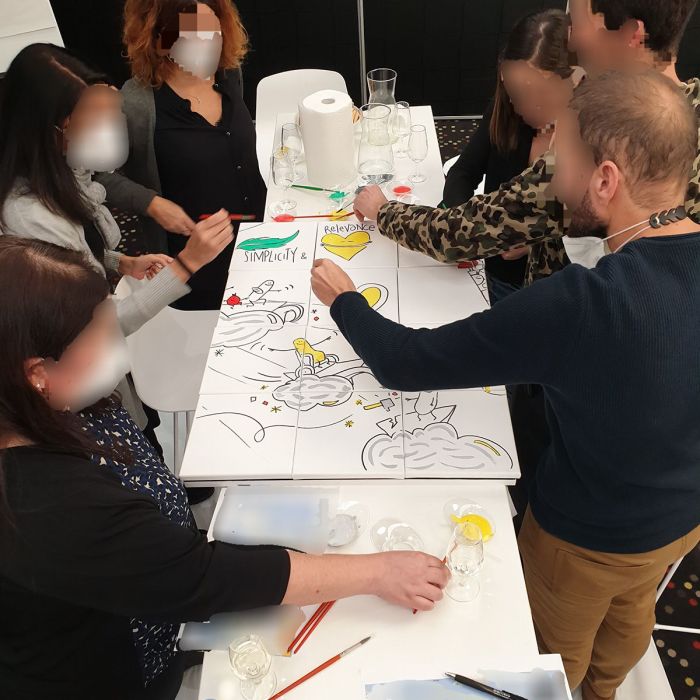 TeamBuilding Mural por Delphine Boghos