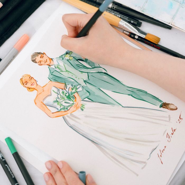 Live Wedding Illustration por Jelena Fiala