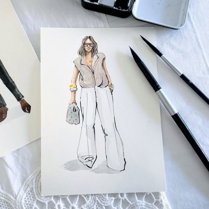 Live Watercolour Guest Portraits for Weddings por Elbiarts