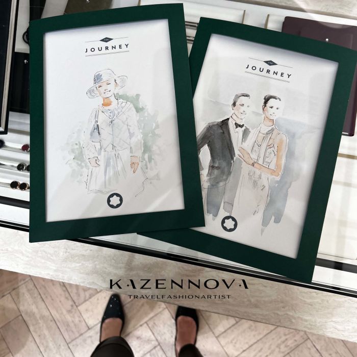 Live Sketching by Anna Kazennova Travelfashionartist