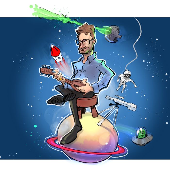 Karikatur nach Foto von Timmzeichnet