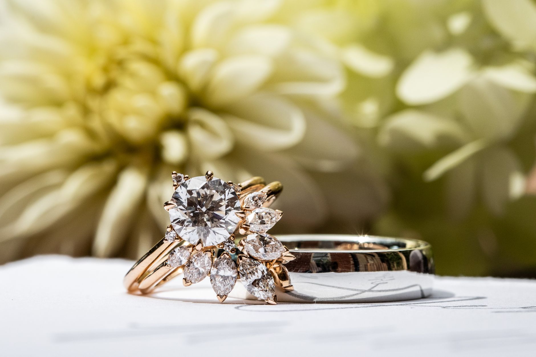 October inspired lab diamond engagement rings