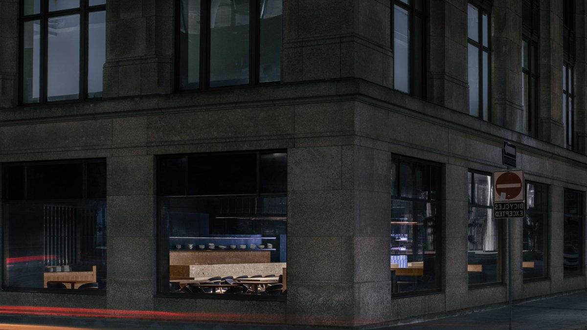 Toronto Steakhouse Shinji Adopts Denim And Indigo - shinji denim interior