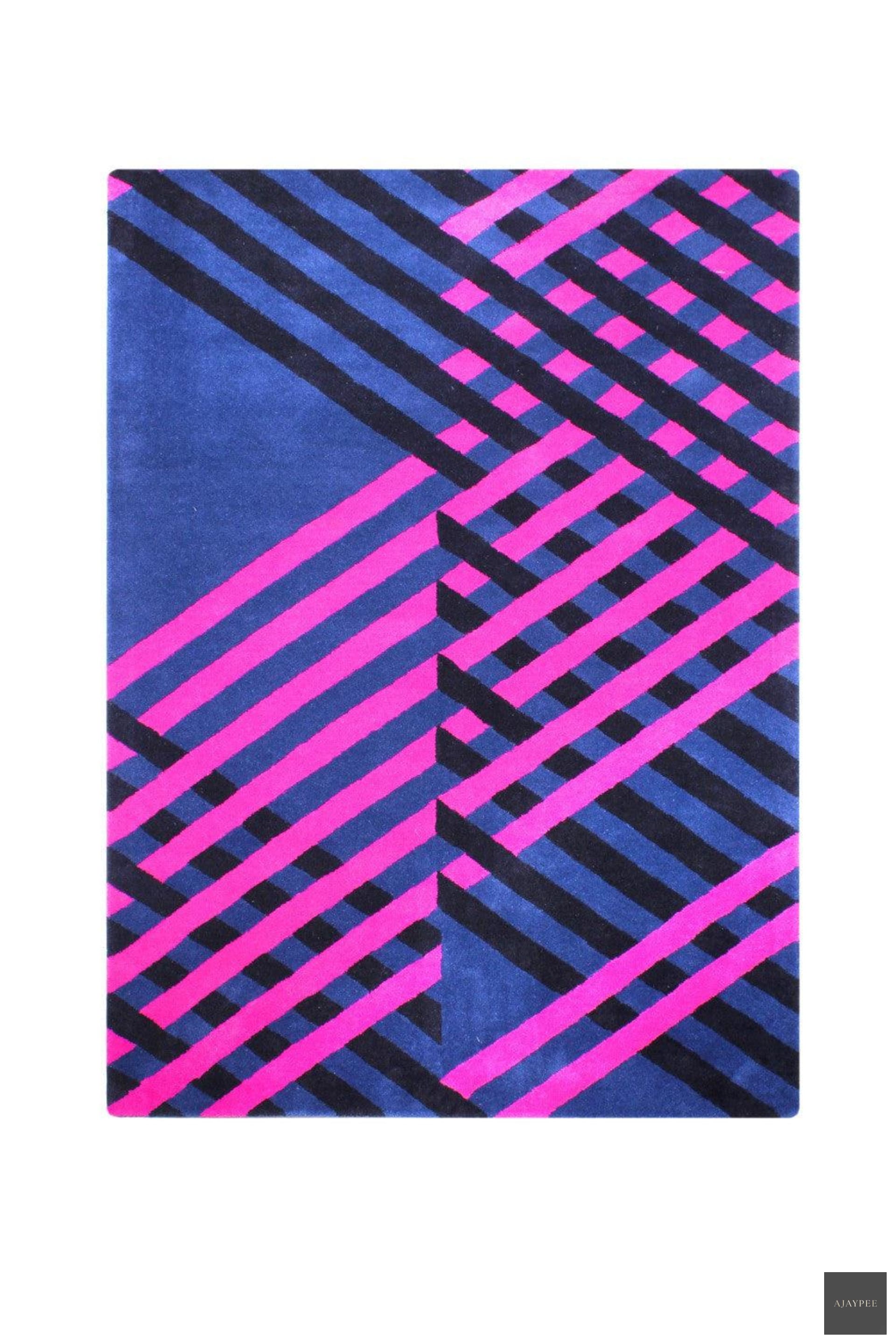 Wool HandTufted Carpet Dimensional Stripe - Cotton - Hand Tufted - Ajaypee Carpets (Thumbnail 5)