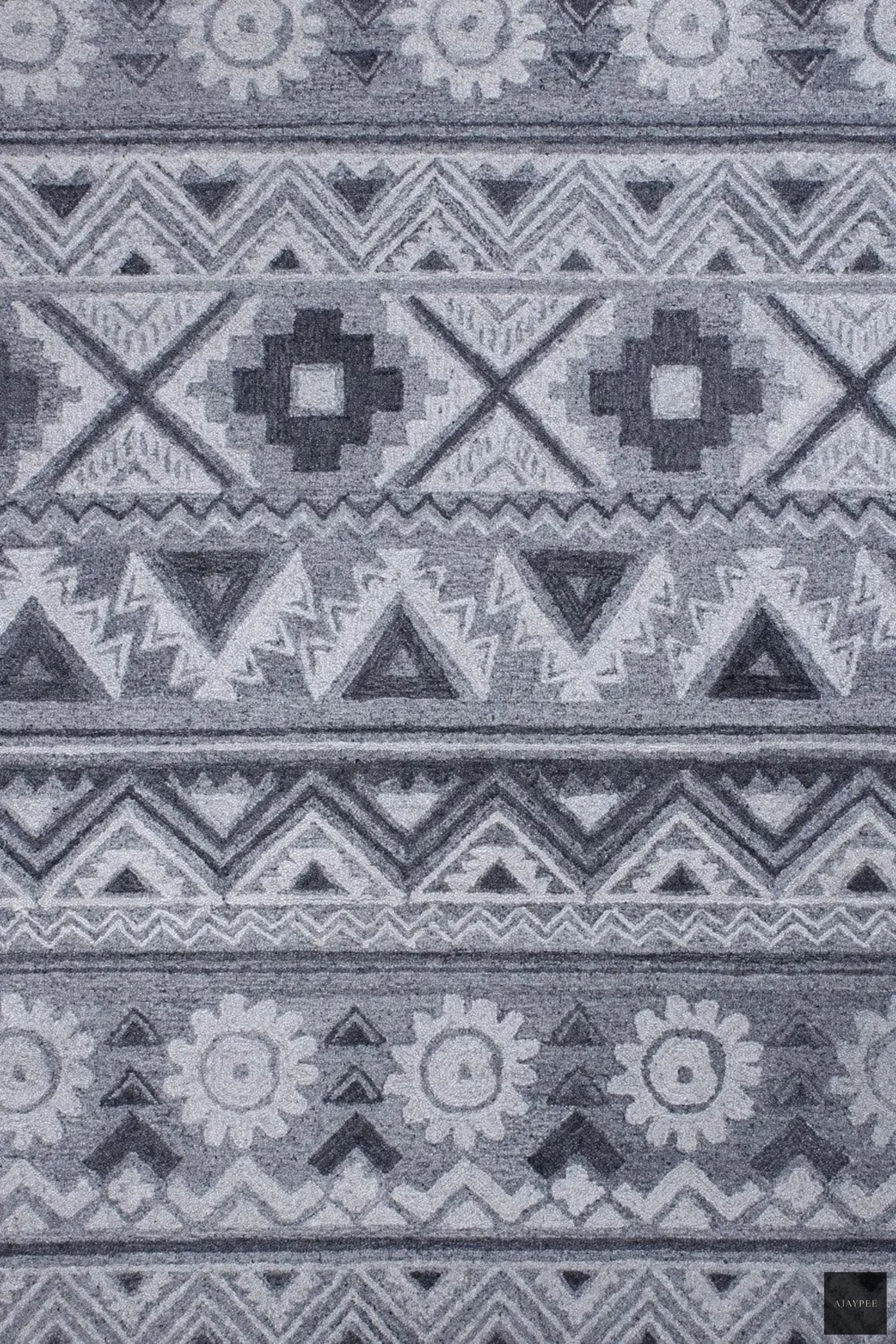 Bamboo Silk HandTufted Carpet-Heritage - Cotton - Hand Knotted - Ajaypee Carpets (Thumbnail 2)