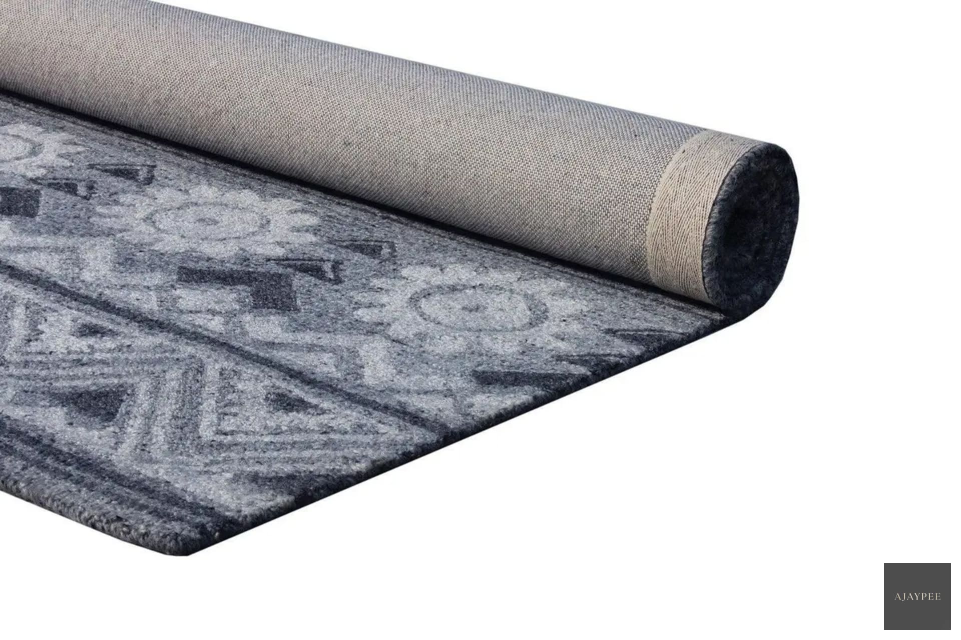 Bamboo Silk HandTufted Carpet-Heritage - Cotton - Hand Knotted - Ajaypee Carpets (Thumbnail 3)