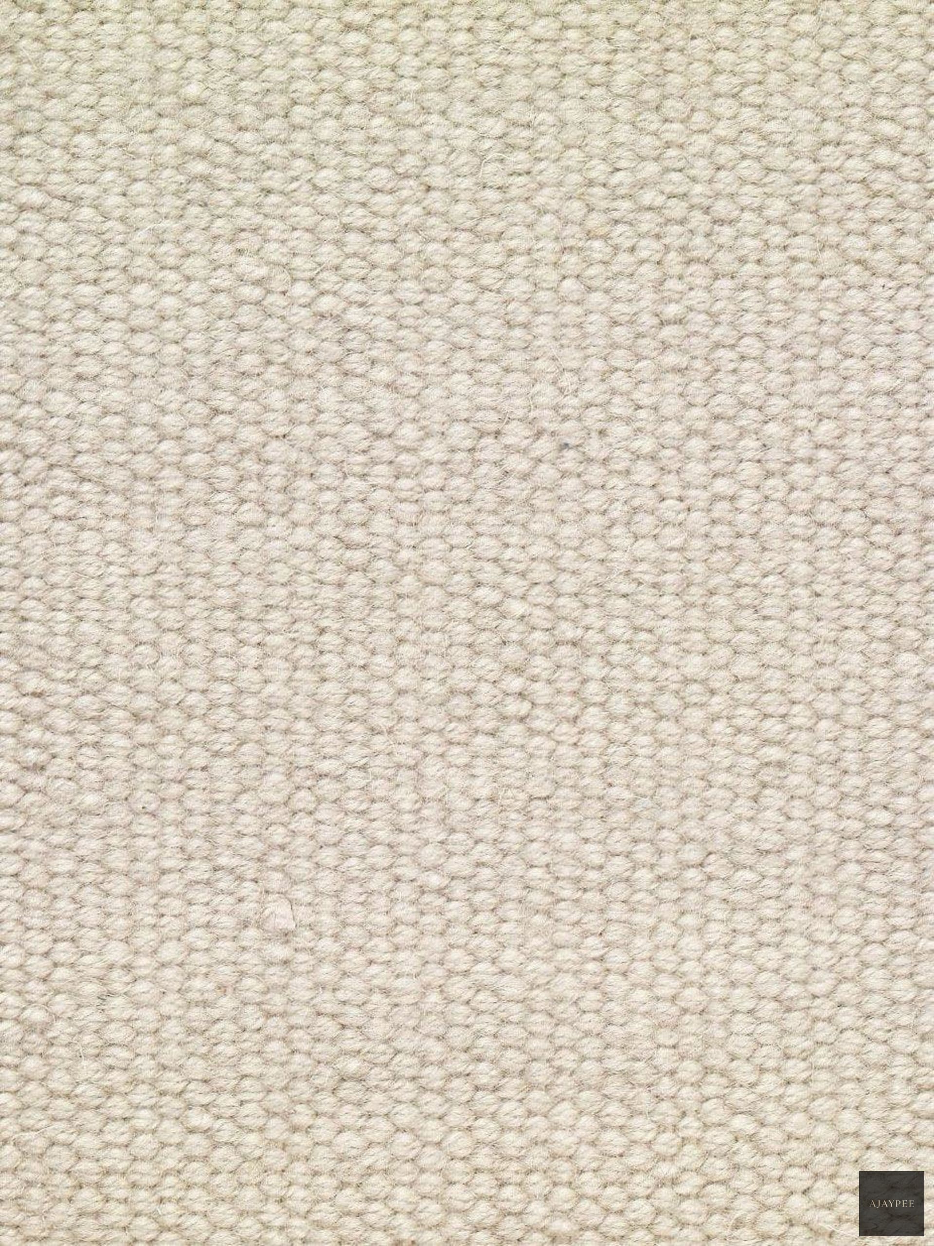 Woolen Handwoven Dhurry Plain Taupe - Cotton - Hand Woven - Ajaypee Carpets (Thumbnail 3)
