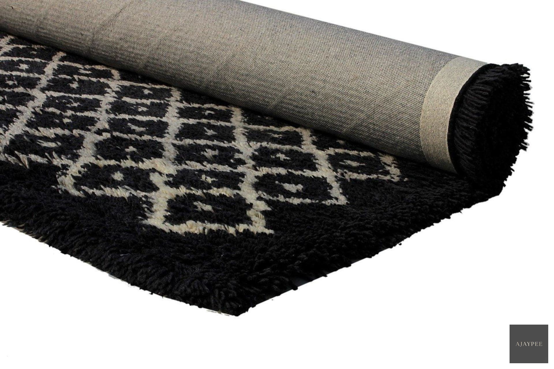 Wool HandTufted Carpet Cross - Cotton - Hand Knotted - Ajaypee Carpets (Thumbnail 2)