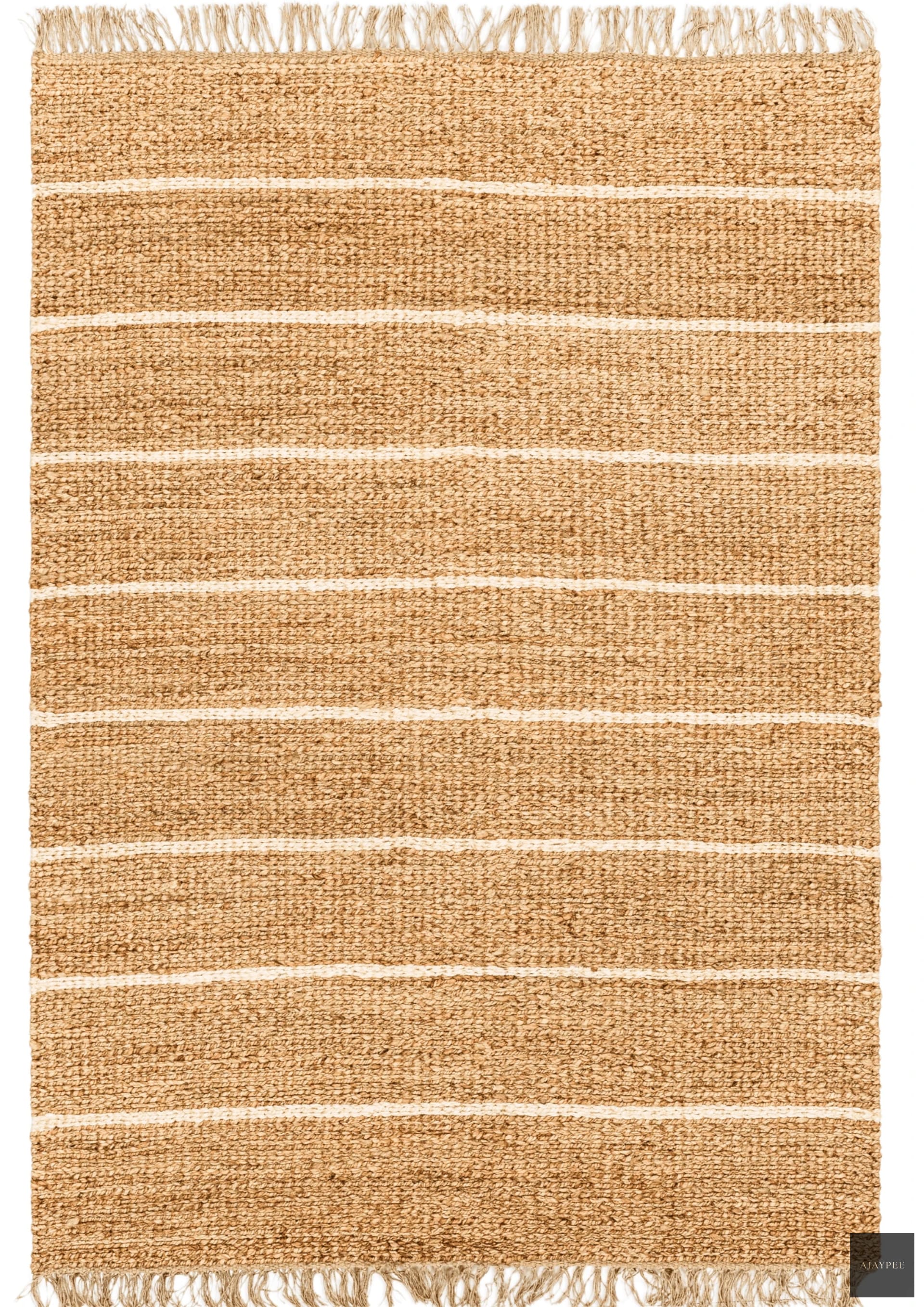 Hemp Hand Woven Rug   Castilla Fringe - Jute - Flatweave - Ajaypee Carpets (View 1)