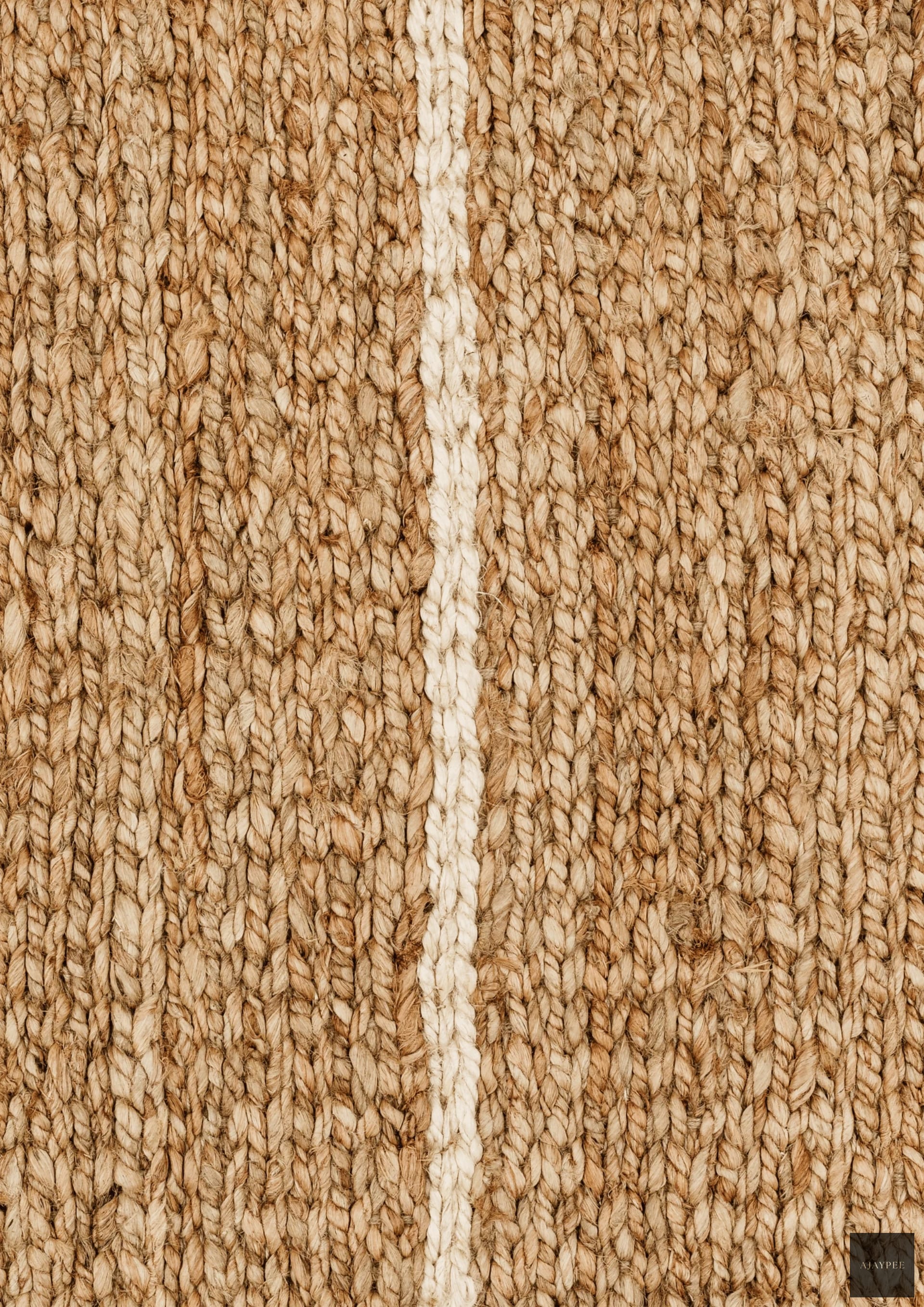 Hemp Hand Woven Rug: Castilla Fringe - Hemp - Hand Woven - Ajaypee Carpets (Thumbnail 3)