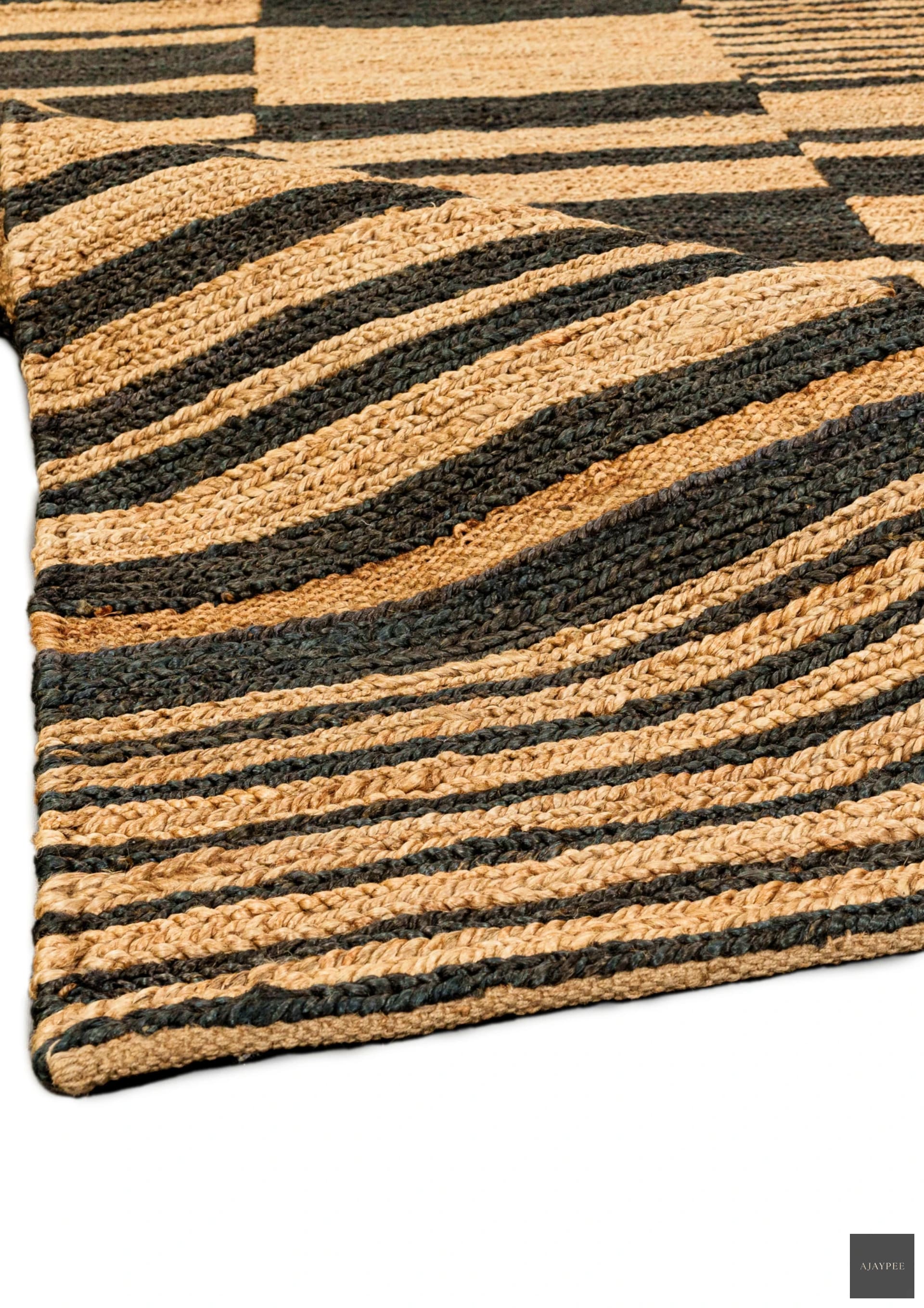 Hemp Hand Woven Rug  Cami - Jute - Flatweave - Ajaypee Carpets (Thumbnail 2)