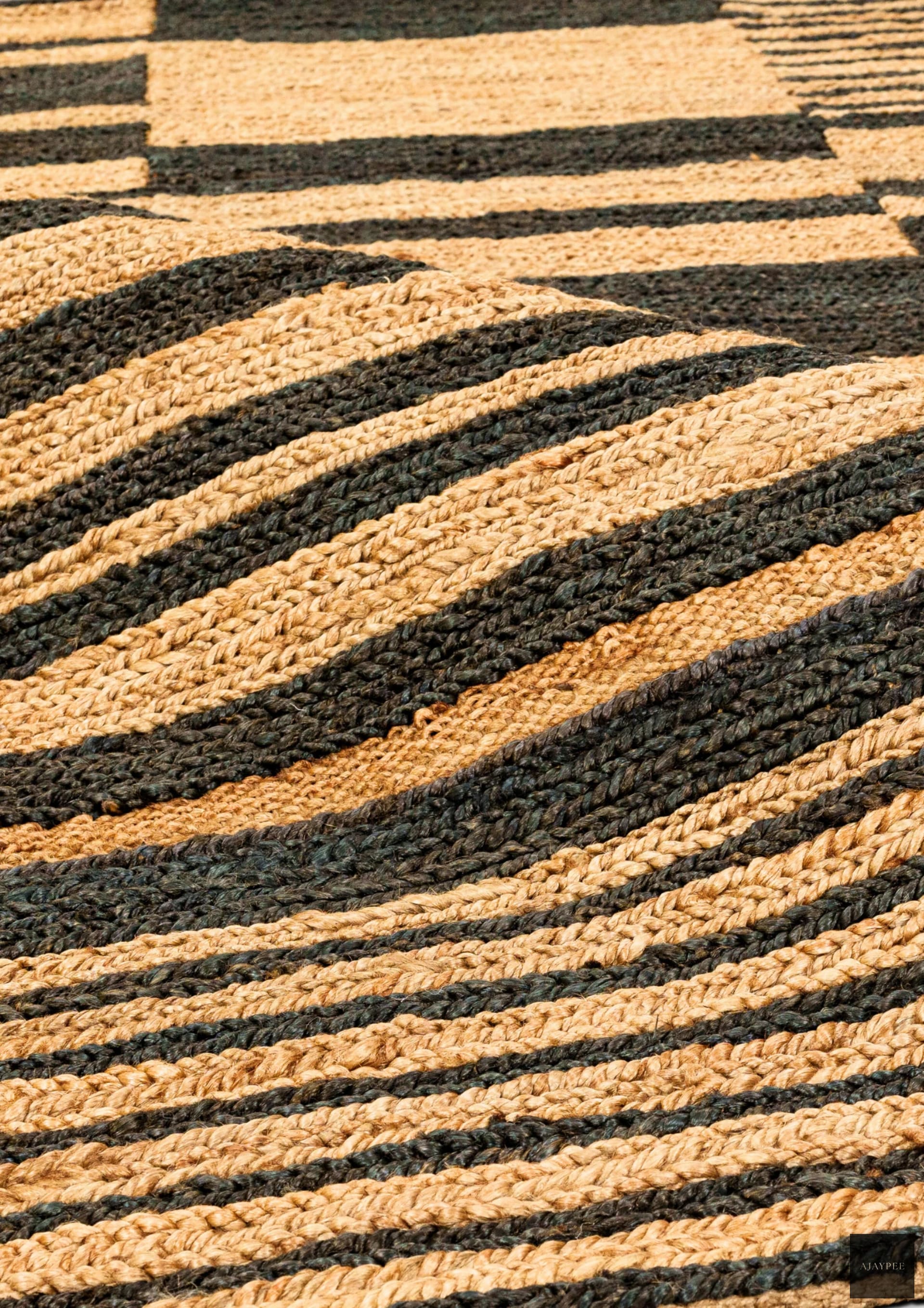Hemp Hand Woven Rug  Cami - Jute - Flatweave - Ajaypee Carpets (Thumbnail 3)