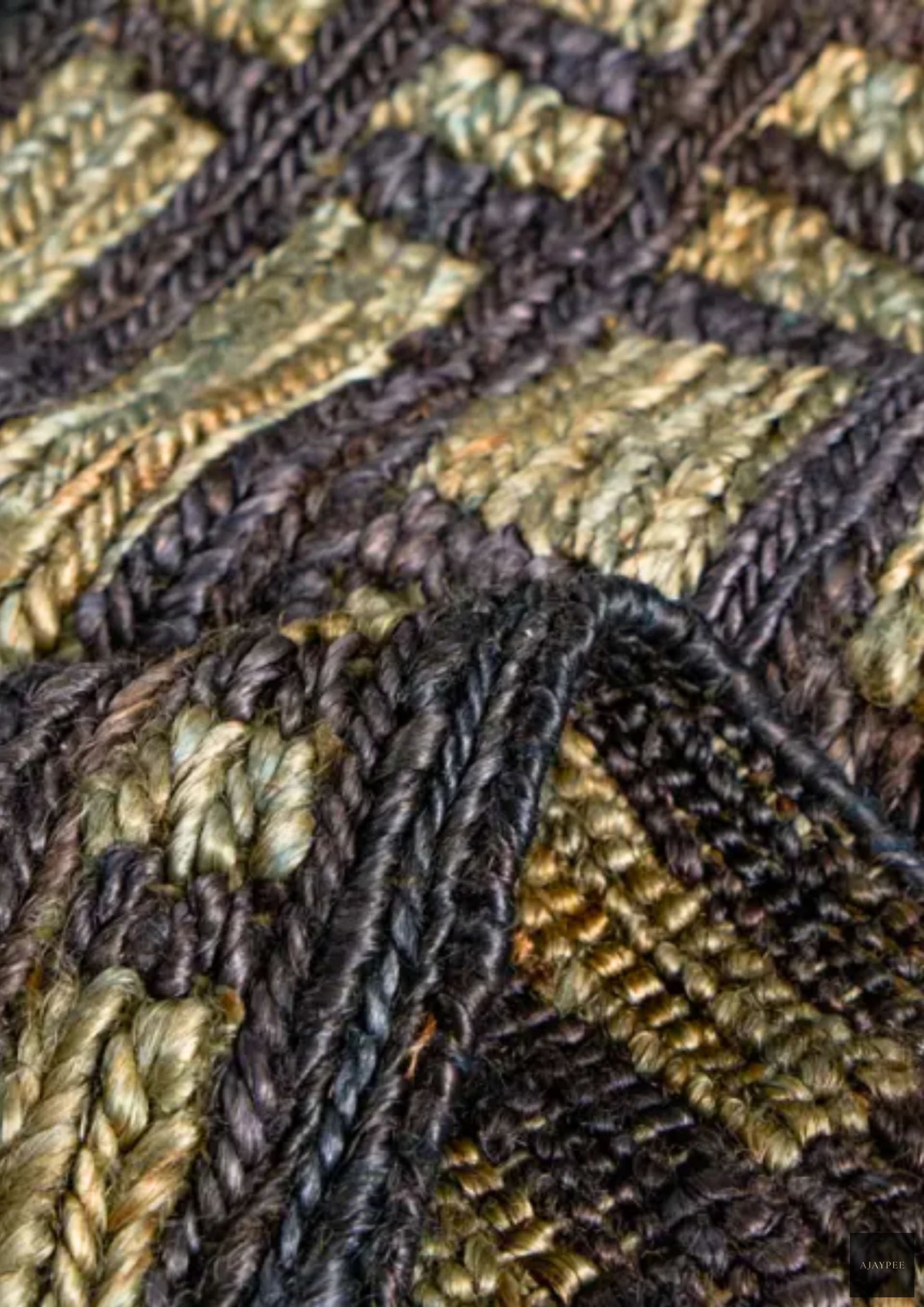 Hemp Hand Woven Rug Braided  Liv - Jute - Hand Woven - Ajaypee Carpets (Thumbnail 3)